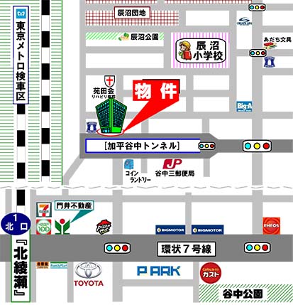 モア・ステージ北綾瀬・足立区谷中5丁目・中古マンション・周辺MAP