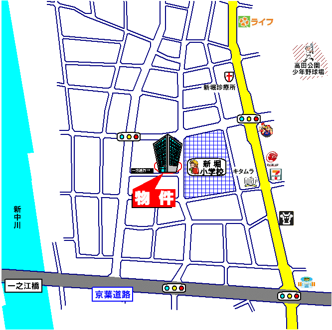 日神パレステージ瑞江東館・中古マンション・周辺MAP