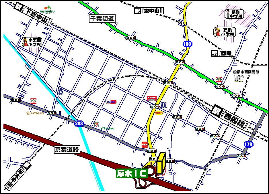 アルカサル西船橋・中古マンション・周辺MAP