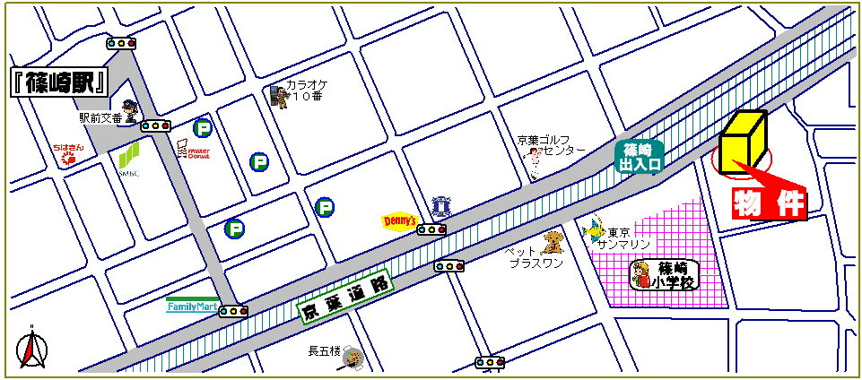江戸川区篠崎町・ダイアパレス篠崎・周辺MAP