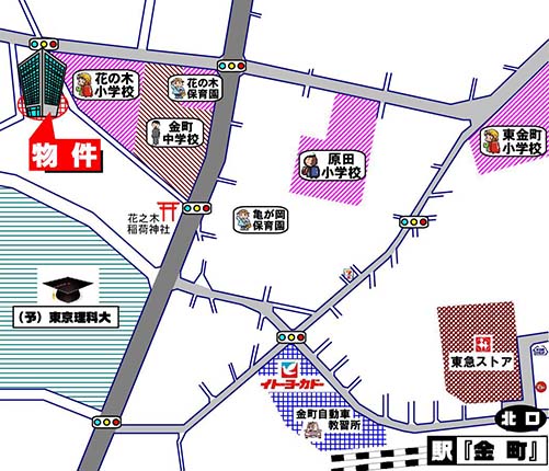 コスモタウン金町・中古マンション・周辺MAP