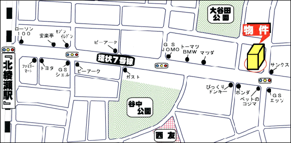 レクセルマンション北綾瀬・足立区大谷田4丁目・中古マンション・周辺MAP